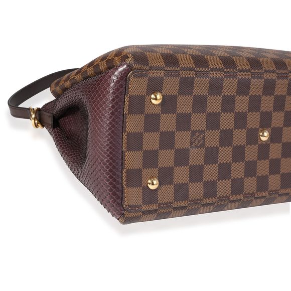Louis Vuitton Damier Ebene & Purple Python Normandy Bag - Picture 6 of 8